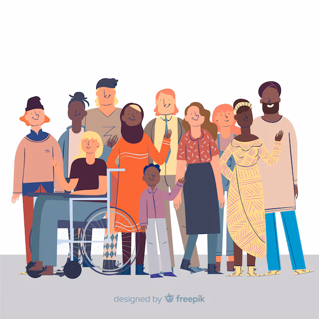 digital image of group of various ethnic people.